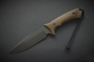 Нож с фиксированным клинком Spartan Blades Harsey Difensa, сталь CPM-S35VN Tungsten DLC, рукоять зеленая микарта, чехол черный