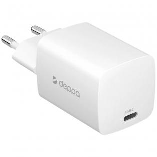 Сетевое зарядное устройство Deppa Power Delivery GaN 33W USB Type-C белый (11431)