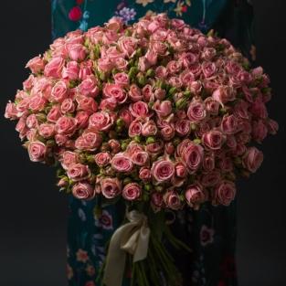 51 Кустовая Розовая Роза (50 см.)