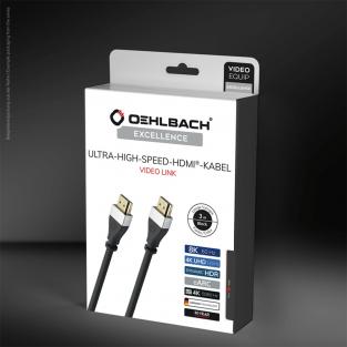 Oehlbach Excellence Select video Link, UHS HDMI 2.1 cable, 2m bl, D1C33102