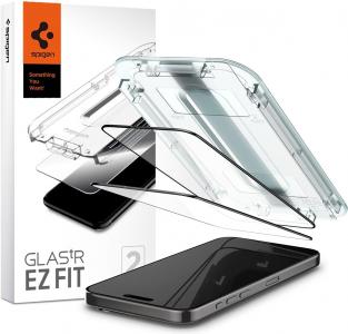 Защитное стекло Spigen Glas.tR EZ FIT Full Cover 2-Pack для iPhone 15 Pro Max Black