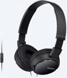 Наушники Sony Гарнитура накладные MDR-ZX110AP 1.2м черный проводные оголовье