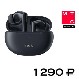 Беспроводные наушники с микрофоном TECNO Buds 3 Черные