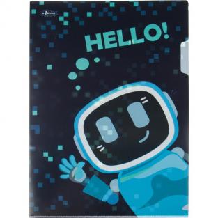 Папка уголок №1 School Robot Hello А4 пластиковая (2 штуки в упаковке)