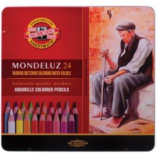 Карандаши цветные акварельные Koh-I-Noor Monduluz Old Man шестигранные 24 цвета