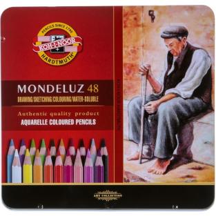 Карандаши цветные акварельные Koh-I-Noor Monduluz Old Man шестигранные 48 цветов