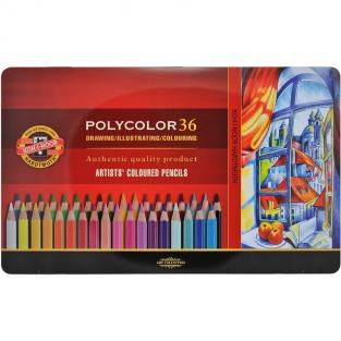 Карандаши цветные Koh-I-Noor Polycolor художественные 36 цветов шестигранные