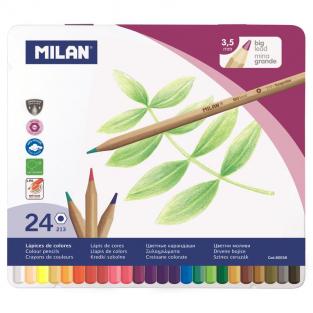 Карандаши цветные Milan 24 цвета шестигранные (80058)