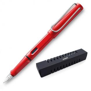 перьевая ручка Ручка перьевая Lamy 016 Safari цвет чернил синий цвет корпуса красный (артикул производителя 4000181)