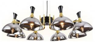 Подвесной светильник Ambrella Traditional 5 TR9084/8 BK/GD/SM черный/золото/дымчатый E27/8 max 40W D920*750 от ImperiumLoft