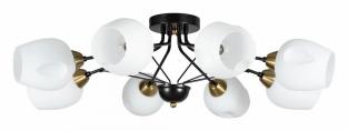 Потолочная люстра Arte Lamp Brighton A2706PL-8CK Цвет плафонов белый Цвет арматуры черный от ImperiumLoft