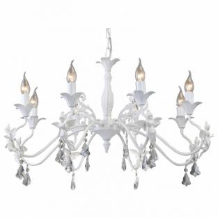 Подвесная люстра Arte Lamp Angelina A5349LM-8WH Цвет арматуры белый Цвет плафонов прозрачный от ImperiumLoft