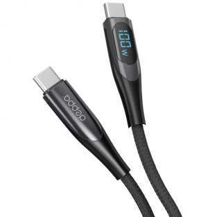 Кабель Deppa USB-C/USB-C, 100W, дисплей 1.5m 72528 Black