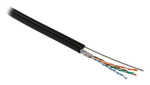 HYPERLINE Кабель информационный UUTP4-C5E-S24-SW-OUT-PE-BK-500 кат.5E U/UTP 4X2X24AWG PE внешний 500м черный