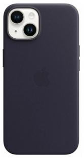 Чехол кожаный Apple MagSafe для iPhone 14 Plus (темно-фиолетовый)