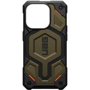 Чехол UAG с поддержкой MagSafe Monarch Pro для iPhone 15 Pro Kevlar Elemental Green (11422111397B)