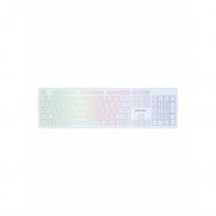 Клавиатура Smartbuy ONE 305, проводная, мембранная, 104 клавиши, USB, подстветка, белый
