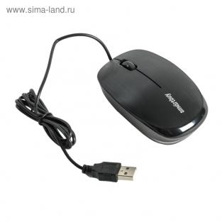 Мышь Smartbuy ONE 214-K, проводная, оптическая, 1200 dpi, USB, чёрная