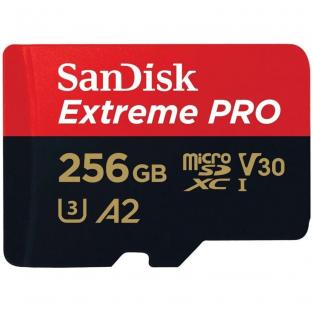 Карта памяти Micro SecureDigital 256Gb SanDisk Extreme Pro microSDHC class 10 UHS-1 U3 V30 (SDSQXCD-256G-GN6MA) + адаптер