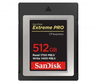 Карта памяти SanDisk CFexpress Type B 512GB Extreme Pro, чтение 1700, запись 1400 МБ/с