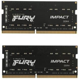 Модуль памяти SO-DIMM DDR4 16Gb (2x8Gb) PC25600 3200Mhz Kingston Fury Impact (KF432S20IBK2/16)