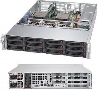 Корпус Supermicro CSE-826BAC4-R1K23LPB 2U, 2x1200W, 12x3.5"HDD (Up to 4 NVMe), SAS3 (12Gbps)