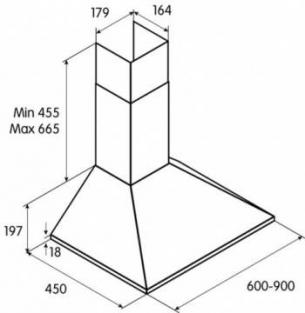 Вытяжка JET AIR Gaia AN/A/60 антрацит управление: кнопочное (1 мотор) (PRF0112629B)