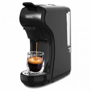 HIBREW капсульная 4 в 1 NESPRESSO/DOLCEGUSTO/чалды/молотый H1A, 1450 Вт, объем 0,7 л, черная