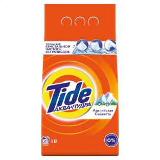 Порошок стиральный Tide Аква Пудра автомат Альпийская свежесть+ 3кг