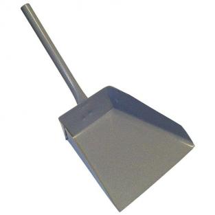 открытый Совок для мусора металл окрашенный с металлической ручкой цвет в ассортименте (ширина 19 см, ручка 17 см)