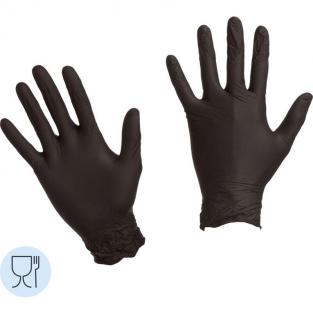 хозяйственно-бытовые Перчатки одноразовые Paclan нитриловые неопудренные черные (размер M, 50 штук/25 пар в упаковке)