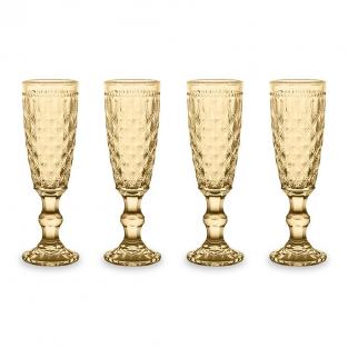 Набор бокалов для шампанского WD Lifestyle Dubai янтарный 150 мл 4 шт