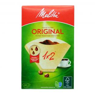 Бумажные фильтры для заваривания кофе Melitta 1х2, 80 шт, 100762