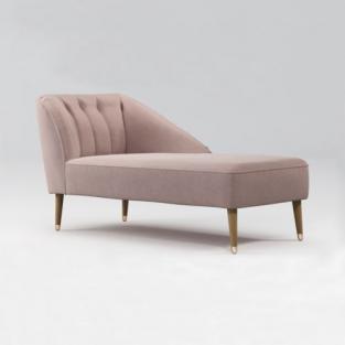 Кушетка Chaise Longue, Pink Cotton Velvet От Lalume