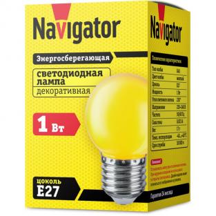 Лампа Navigator 71 830 NLL-G45-1-230-Y-E27, цена за 1 шт.