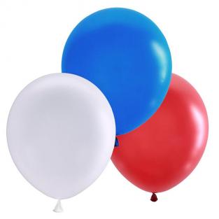воздушные шары Шары надувные Патибум Триколор 30 см (30 штук в упаковке)