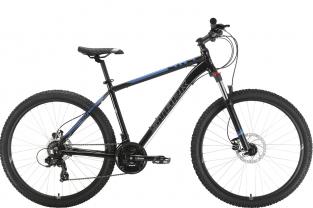 Горный велосипед Stark Hunter 27.2 HD, год 2022, цвет Черный-Голубой, ростовка 16