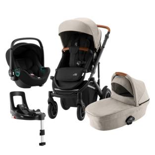 Коляска 4 в 1 Britax Roemer Smile III, Pure Beige / Space Black (Бежевый / Черный)