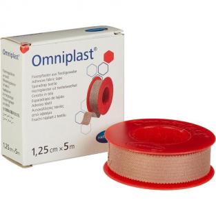 универсальный Пластырь фиксирующий Omniplast 1.25x500 см тканая основа