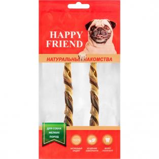 Лакомство для собак HAPPY FRIEND Спиральки говяжьи для мелких пород 40 г