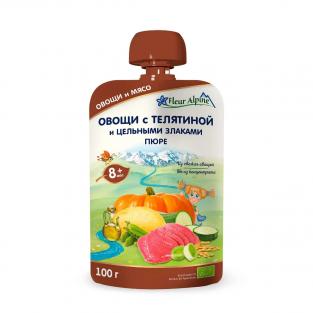 Пюре овощное Fleur Alpine с телятиной и цельными злаками с 8 месяцев 100 г