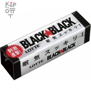 LOTTE Chewing Gum Black Black Super MINT - Жевательная резинка БлэкБлэк 32гр. (Блок 15 пачек)