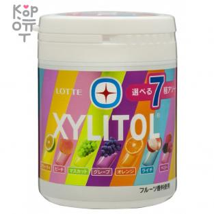 Lotte Резинка жевательная Xylitol Gum Bottle 7 фруктовых вкусов 143 г.