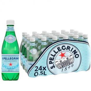 S.Pellegrino Вода минеральная S. Pellegrino газированная 0.5 л (24 штуки в упаковке)