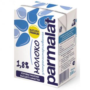 нормализованное Молоко Parmalat ультрапастеризованное 1.8% 200 г (27 штук в упаковке)