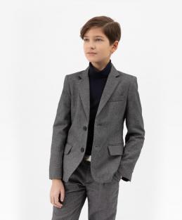 Пиджак текстильный с нагрудным карманом серый для мальчика Gulliver (122)