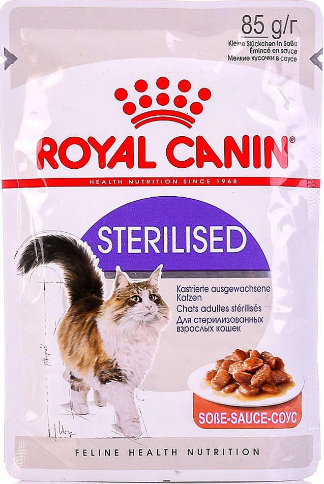 Royal canin sterilised соус. Корм влажный royal canin sterilised. Роял канин для стерилизованных кошек паучи. Паучи роял канин для кошек. Роял канин пауч для котят.
