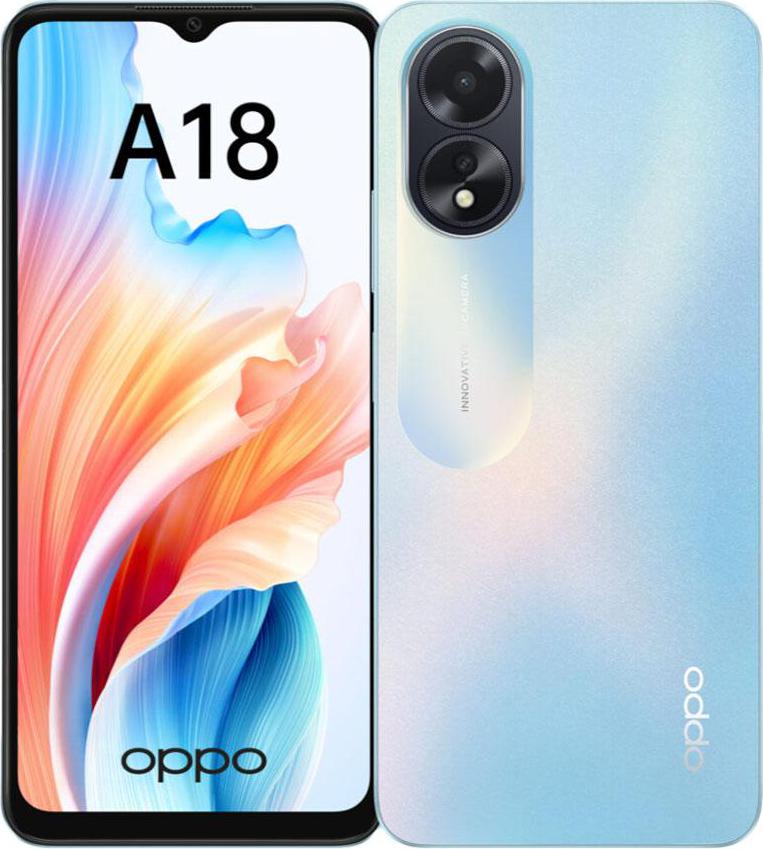 Oppo A18 4/128Gb, Light Blue