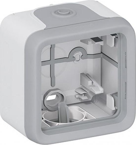 Legrand Коробка накладного монтажа 1 пост серая, Plexo 069651