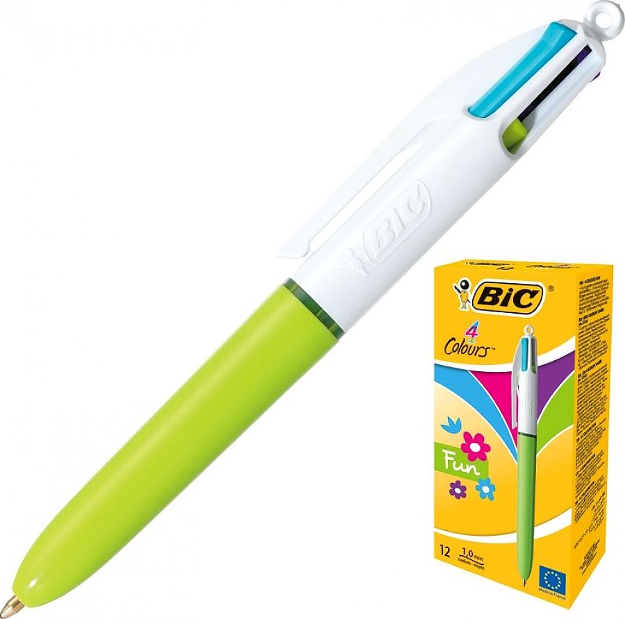 Ручка шариковая bic 4 цвета. 4 мм автоматическая bic colors fashion. Ручка шариковая автомат. 4-х цветная ручка bic. Четырехцветная ручка bic.